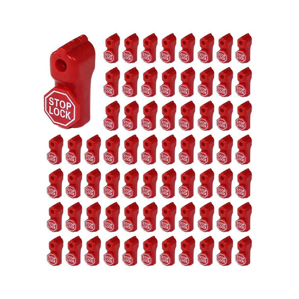 Peg Hook Lock Stop Lock 500 Pieces Plastic Red Stop Lock Anti-Theft Lock Retail Pin Hook Safety Display Hook Lock 4711578668528