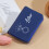 Accordion Card Holder Multiple Pockets PU Leather-Deep Blue 5