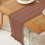 Openwork Dining Table Runner Washable Polyester Elegant-Black 4