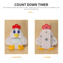 Herramienta de temporizador de cuenta regresiva de Alarma en forma de gallina para uso en la Cocina con LCD Digital 99 Minutos 59 Segundos
