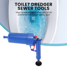 Air Power Drain gun High Pressure Powerful Manual sink Plunger Opener cleaner pump for Bath Toilets Bathroom Shower kitchen Clogged Pipe Bathtub