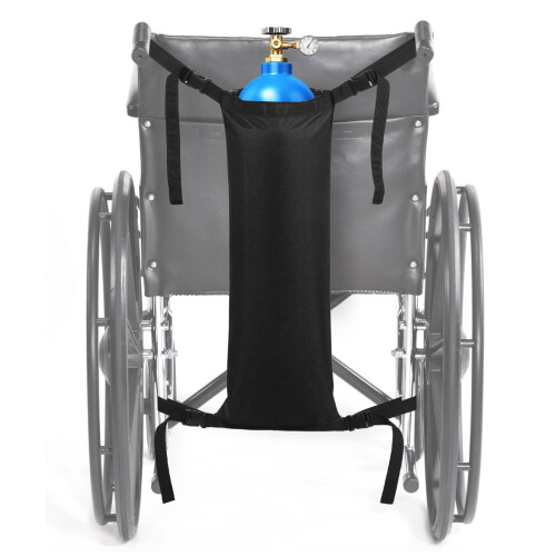 Wheelchair Accessory Oxygen Tanks Bag Waterproof Designs-Black 2