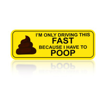 Funny Car Magnet with Removable Magnetic Backing Humorous Bumper Sticker for Gag Gift Cars