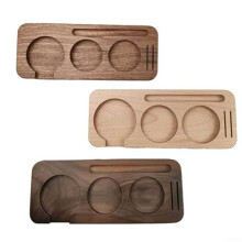 58 mm Wooden Coffee Tamper Station Stand Coffee Portafilter Holder Presser Stand Espresso Distribution Lever Holder,B