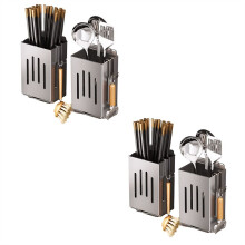 Kitchen Chopstick Holder Multi-Function Cutlery Holder No Need to Punch Holes, Wall-Mounted Spoon and Fork Holder C