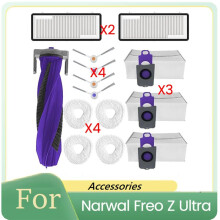 14PCS for  Freo Z Ultra Vacuum Cleaner Accessories Roller Side Brush HEPA Filter Mop Pad Dust Bag Replacement Kits