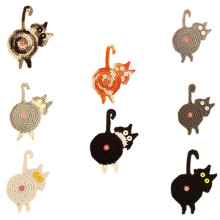 Cat Butt Coasters Cute Non-Slip Funny Coasters Hand-Woven Gifts for Home Kitchen Decor