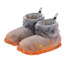 USB Heater Foot Shoes Winter Warm Snow Boots Comfortable Plush Warm Electric Slippers Feet Heated Shoes for Women Men