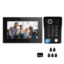 Video Intercome System Home Fingerprint Unlock Video Entry Doorphone Tuya 1080P,Wifi Monitor Cam Doorbell US Plug