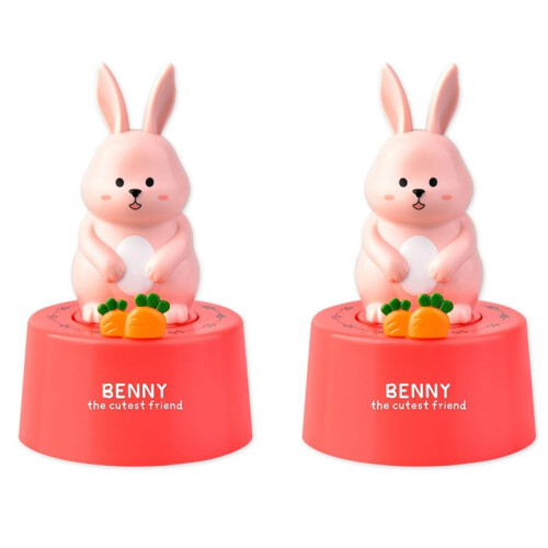Kitchen Countdown Cartoon Animal Shape Mechanical  Tool Student Study Exam Timing Tool Red