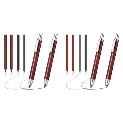 5.6mm Mechanical Pencil Holder 4 Automatic Mechanical Graphite Pencil Carpenter Pencil 8 Pencil Refill with Sharpener