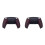 2X Bottom Back Shell Non-Slip Rear Housing Game Improvement Replacement Parts for PS5 Controller Black Red 1