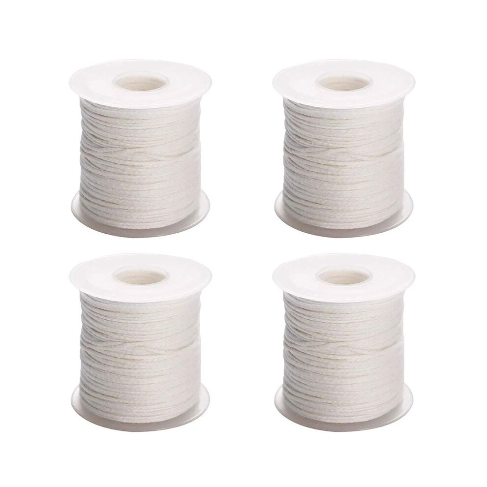 4 Roll 200Feet/61Meter White Candle Wick Cotton Candle Woven Wick For Diy Candle Making Material Smokeless Wax Core 6033019102933