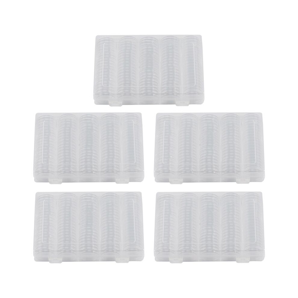 5Pcs 17/20/25/27/30Mm Coin Holder, 500Pcs Silver Coin Capsules With Foam Gasket, Professional Coin Case 6032337712688