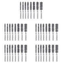 40Pcs Wire Brush Drill Bit Set with 1/4 Inch Hexagon Shank Steel Wire Twisting Brush,Suitable for Drilling Percussion A