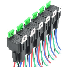 6PCS 5-Pin SPST Automotive Electrical Relay 12V 30A Car Fuse Relay  Wiring Harness Car Accessories
