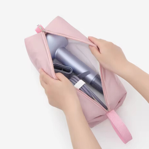 Polyester Blow Dryer Storage Organizer With Spacious-Pink 2
