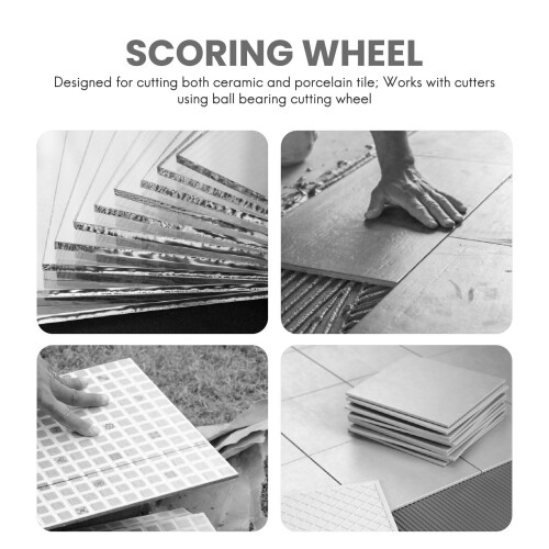 2 Pcs Tile Wheel Cutter Tile Cutter Replacement Scoring Wheel with Bolt and Lock Nut for Manual Tile Cutting Machine 2