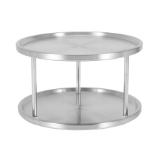 Spice Bandeja Organizadora De Acero Inoxidable De Rack Tornillo Giratorio De 360 Grados 2 Soporte para Mesa De Comedor Mostradores De Cocina