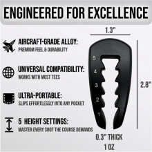 2X  HeightRight Adjustable  Tee Height Tool - Precision Tee Height Setter for Consistent Swing  Training
