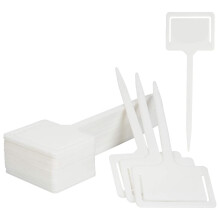 50 Pcs Plant Tags, Plastic Plants, T-Shaped Tags, Nursery Tags, Plant Tags for Outdoor and Indoor Gardens (White)
