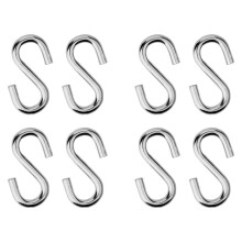 Heavy Duty S Hooks Ultra Thick Hammock S Shaped Hooks Galvanized Utility Hanger, Pack of 8