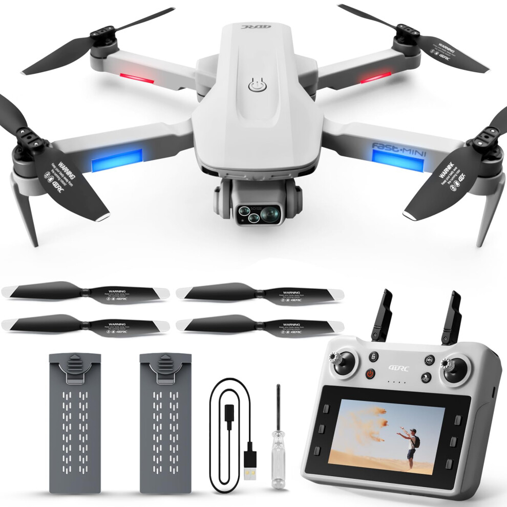 4Df8 Gps Drone With Camera For Adults, 4.5' Screen Fpv, Follow Me, Brushless Motor, Under 249G 9092120793413