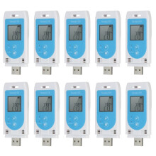 10X TempU 03 Registrador de Dados de Umidade de Temperatura USB Reutilizável RH TEMP Datalogger Registrador Medidor de Registro de Umidade