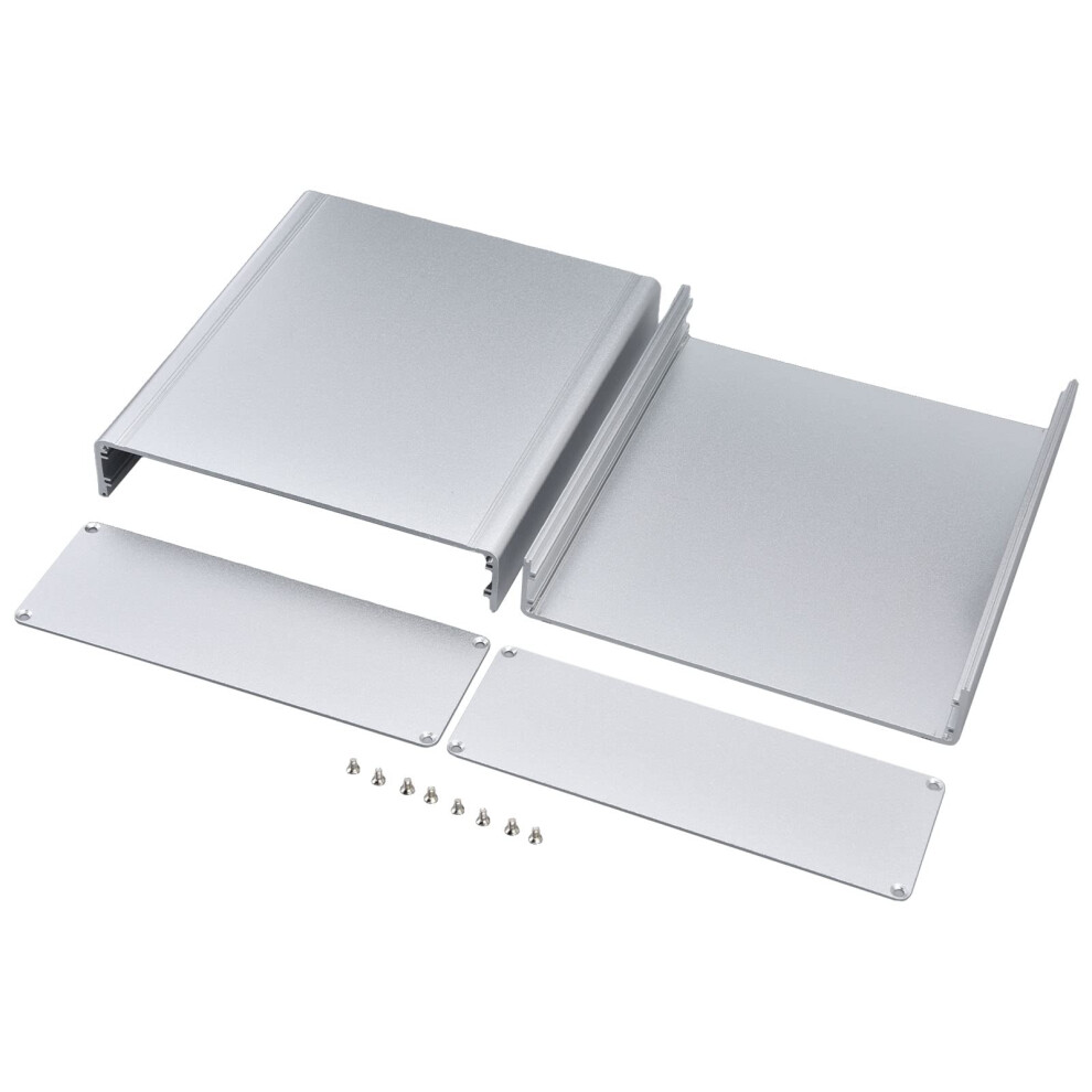 Aluminum Project Box 62X178x200mm Matte Silver With Heat Dissipation And Emi Shielding For Diy Amplifier 9092120214895