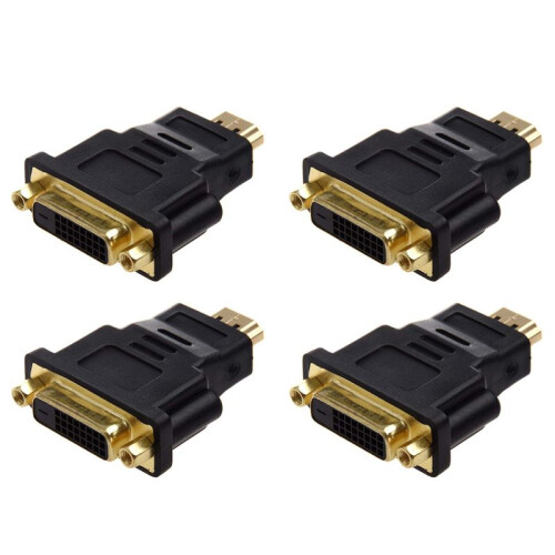 4X DVI 24 +1 (DVI-D) Buchse auf  Stecker Adapter