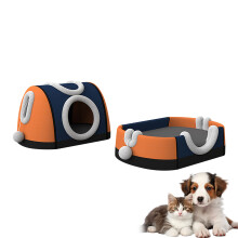 Combined Puss Shelter Removable Roof Plan Warm Soft Pad-BlOr