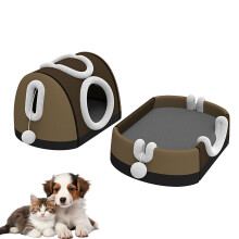 Yearlong Puss Bedding Two Partial Pillow Detachable Cover-brown
