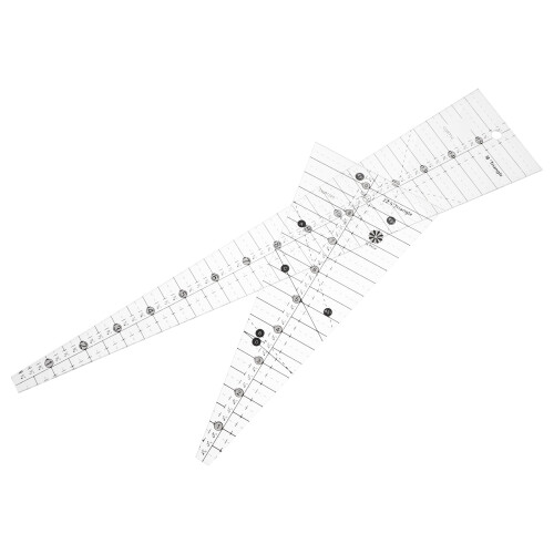 2Pcs Acrylic Quilting Ruler Templates Clear Patchwork DIY Sewing Tools
