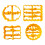 4PCS Sturdy ABS Baking Molds Nonstick Cookie Cutters For Holiday 1
