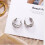 Hoop Orecchini Orecchini Geometrici Accessori Metallici Accessori Moda Argento 5