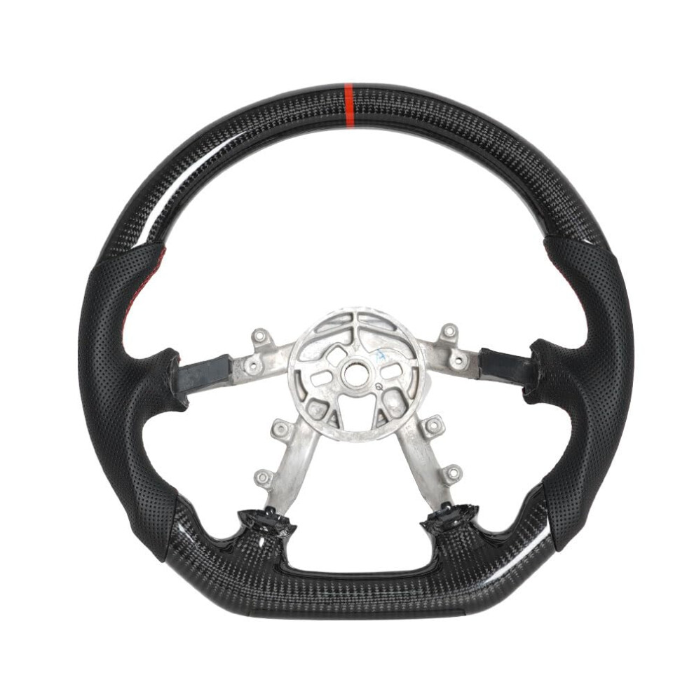 Carbon Fiber Steering Wheel For Chevrolet Corvette C5 Z06 19972004, Dshape 3K Build With Perforated Leather Grip 9073542731498