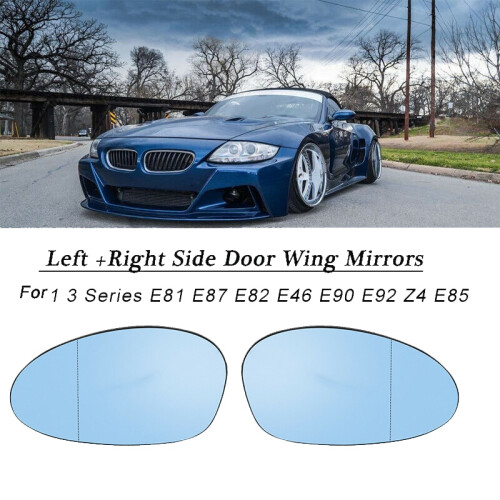 Left Driver Side  Wing Door Mirror Rearview Mirror Glass Heated for  1 3 Series E81 E87 E82 E46 E90 E92 Z4 E85 2