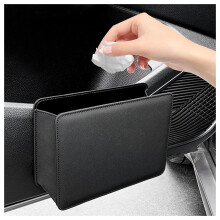 Car Trash Can for Audi TT 20152017 mk3, 2pcs Leather Foldable Organizer with Dual Bin and Waterproof Design