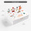 10PCS Christmas Candy Boxes Animal Shape Durable Color-White 4