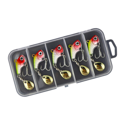 5 Stücke Rotierende Metall Vib Vibration Köder-Farbe 1