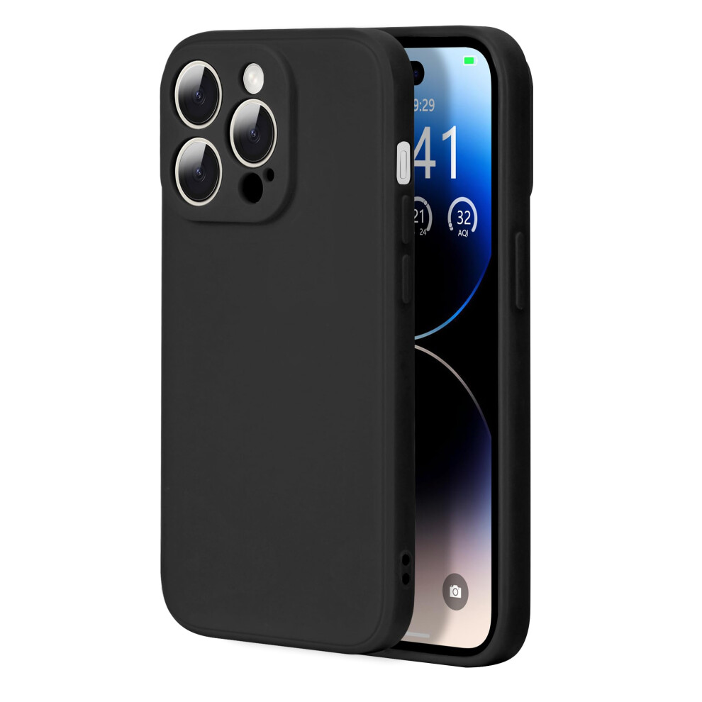 Silicone Case With Military Grade Shockproof Protection For Iphone 13 Pro Max Black 9455672308373