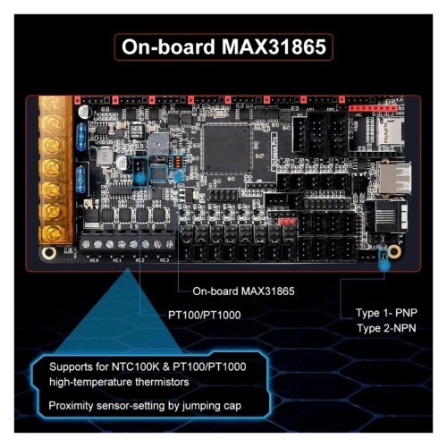 3D Printer Motherboard, compatible with Ender3 V2, Klipper Ready, compatible with Raspberry Pi, TMC2209, Pro V1.0/V1.1 1