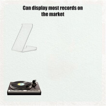 Record Display Stand -Clear Acrylic Now Playing LP Cover Holder for Desktop/Tabletop Music Album Storage for Music Lover