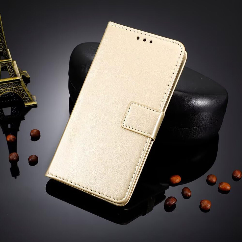 Pu Leather Wallet Case Cover With 3ÂCard Holder Stand And ShockâAbsorbing Protection For Iphone 16E Gold 9073542731740