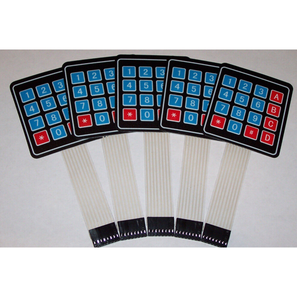 4X4 Matrix Keypad 16 Keys Membrane Switch Pack Of 5 For Arduino Avr Pic Microcontroller 9092120794670