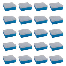 20X Plastic Square 100 Positions Laboratory 1.5Ml Centrifuge Tube Case Box