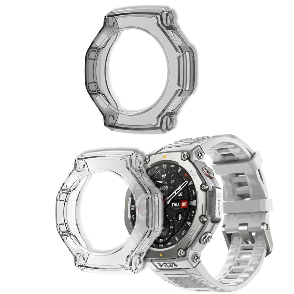 Case Pack Of 2 Shockabsorbing Tpu Protective Cover With Scratchresistant Frame For Amazfit Trex 3 9455672308687