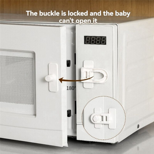 2Pcs Child Safety Oven Locks, High TemperatureResistant ABS Material, Easy No-Tool Installation 1