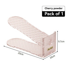 Shoe Slots Organizer, Adjustable Level Shoe Rack, Space-Saving Stackers for Pairs of Shoes (Clear, 3 Pack) A
