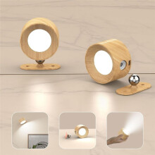 2er-Pack Batteriebetriebene Wandleuchten, 3 Helligkeitsstufen, 360 Drehbare Beleuchtung, Touch-Steuerung, Wandlampe